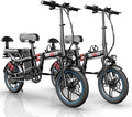Electric Bike for Adults, 16"/20" Tire E-Bike with 750W/1000W Peak Motor, 48V Removable Battery, Up to 45/60 Miles Range & 28/30MPH, Folding Electric Bike for City and Outdoor Ride