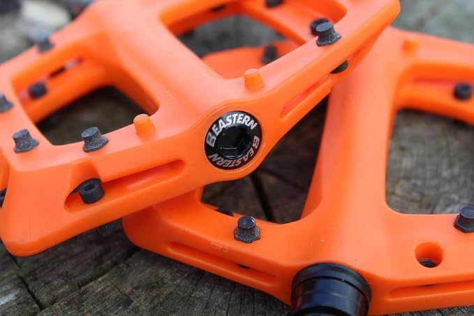 Eastern Nylon Linx Pedals 9/16 - Lightweight, High-Grip MTB & BMX Pedals with Removable Metal Pins, Chromoly Axle for BMX, MTB, Road & Kids Bikes - Multiple Colors