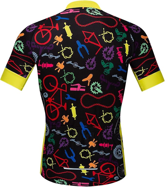 Hotlion Summer Cycling Jersey Men Mountain Bike Jersey Quick Dry Bicycle Shirt Short Sleeve Cycling Clothing