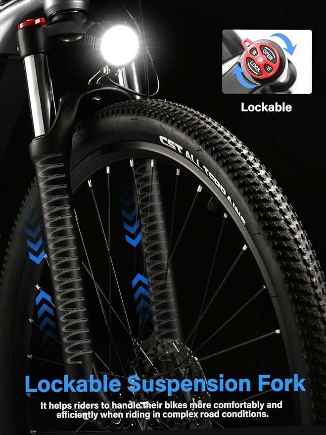 E·Bycco 34 MPH 70 Miles Long Range 1000W Electric Bike for Adults – 29" Tire 48V 17.5Ah Removable Battery, 21 Speed, Fast City Commuter Pedal Assist E-Bike for Snow Sand, E8