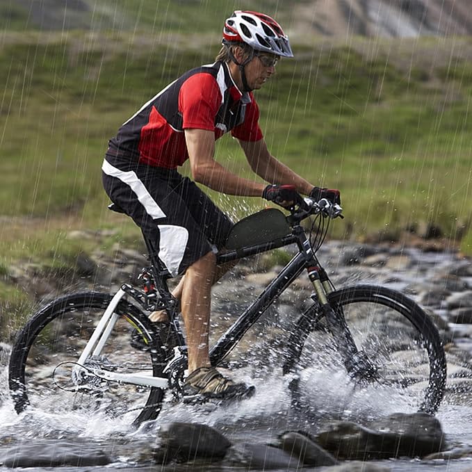 Bike Top Tube Bag Waterproof Bicycle Front Frame Bag Top Tube Bike Pouch for Road Mountain Bicycle Outdoor Cycling Travel Hiking