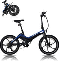 BLAUPUNKT FIENE 20 Inch Folding Electric Bike, Pedal and Throttle Assist, Foldable Step-Through Frame, UL Certified eBike for Adults, Orange/Black
