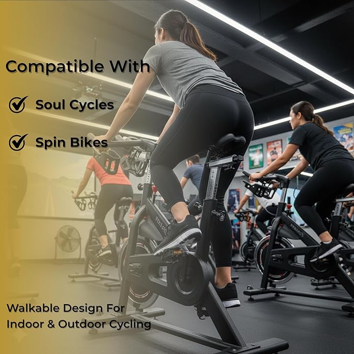 Tommaso Women's Cycling Shoes with Pre-Installed SPD Cleats — Easy to Walk-in Ventilated SPD Cycling Shoes for Women's Spin Classes and Indoor Bikes — Comfortable on Foot and Toebox.