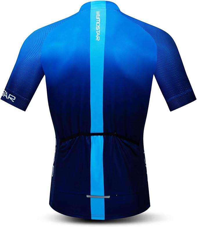 New Pro Full Zipper Men's Cycling Jersey Short Sleeve Riding Shirt USA