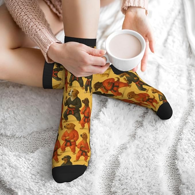 Crew Athletic Socks Funny Crazy Casual Sports Novelty Dress Socks for Women Men Running Hiking