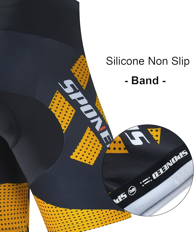 sponeed Men's Cycling Padded Shorts Men Bike Short Pants Cycle Spandex Tights Biking Wear