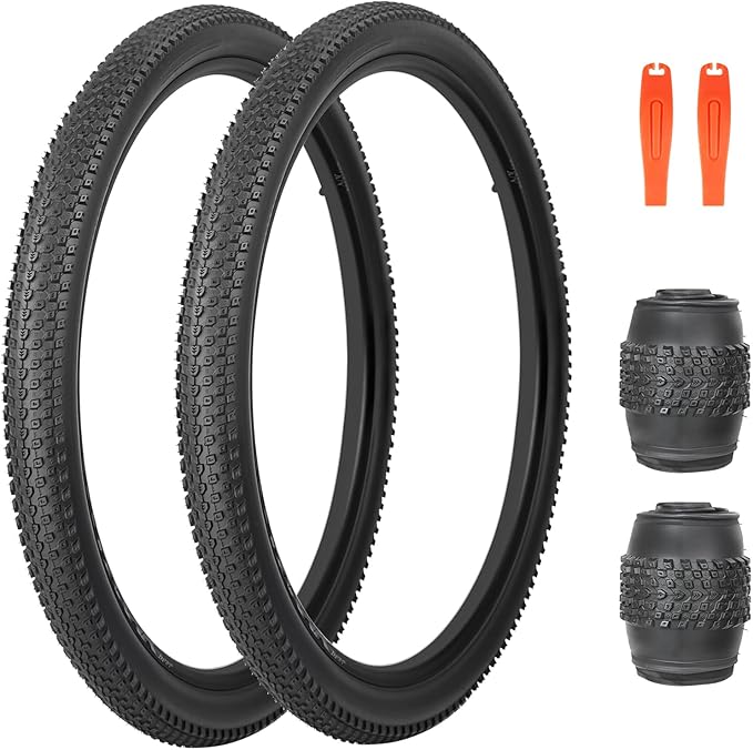 ZUKKA Bike Tire 20/24/26/27.5/29 x 2.125 Bike Tire 2 Pack Mountain Bike Tire Folding Replacement Tire for MTB Mountain Bike, Kids
