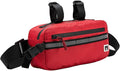 ROYALFAIR Waterproof Bike Handlebar Bag with Reflective Strips & Shoulder Strap, Bicycle Front Frame Storage Pouch for Mountain Road Cycling Commuting (red)