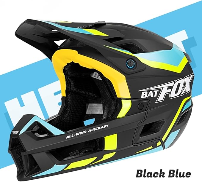 BATFOX Full Face Mountain Bike Helmet for Men Women Adult Helmet Downhill DH BMX MTB