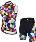 Weimostar Men's Cycling Jersey Short Sleeve Bike Clothing Multicolored Diamond