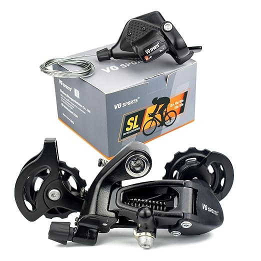 VG Sports 8 Speed MTB Groupset Bike Chain 11-42T Cassette 1x8 Speed Rear Derailleur& Shifter (8S 11-42T Set)
