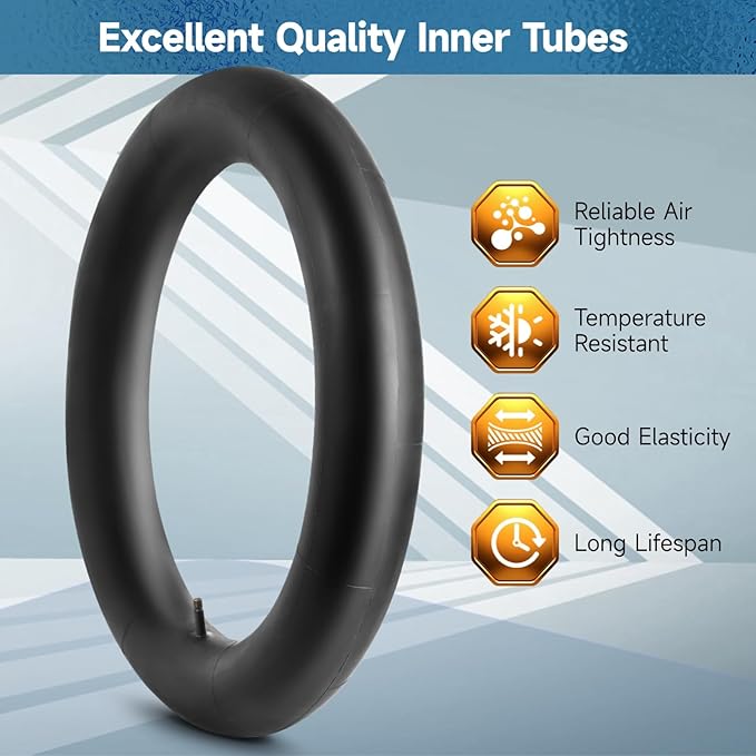 2 Pack 20x4.0 Fat Tire and Tubes Set, Folding 100-406/20 x 4 Fat Tire for Ebike, 20 Inch Fat Bike Tires with AV Valve Inner Tubes, All Terrain Electric Bike Tires for Snow, Sand, Street