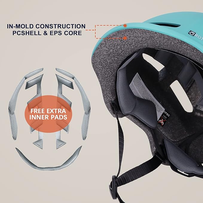 Adult Bike Helmet with Light - Dual Certified for Bicycle Scooter Skateboard Road Cycling Skating Helmet