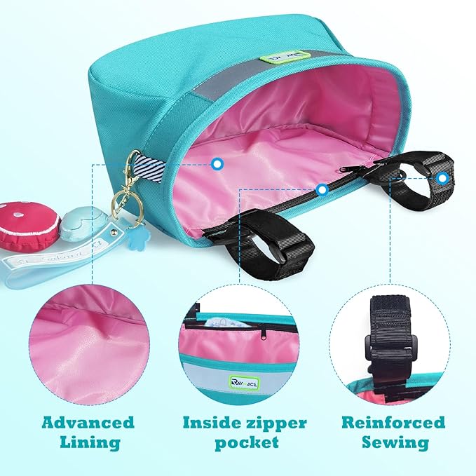 RAYMACE Kids Bike Basket,Children's Bike Basket Front,Waterproof Bicycle Basket Handlebar Bag for Girls,Boys Toddlers Bike or Scooter Accessories
