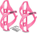 corki Cycles Bike Water Bottle Holder Right Side Load Water Bottle Cage for Road, MTB, Gravel Bicycles Magenta Pink 2 Pack