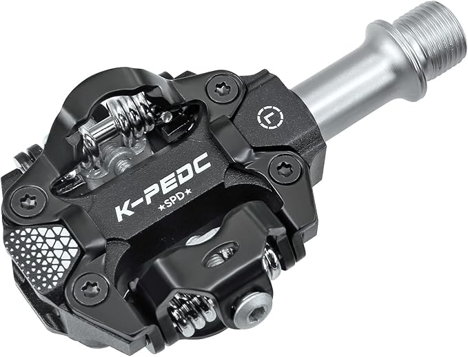 Compatible Clipless MTB Mountain Bike Pedal Dual Sided Lightweight Aluminum 9/16″ Platform Bicycle Pedals with Cleats for Road