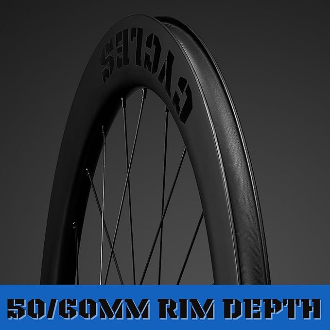 Corki Cycles Tarmac Series Carbon Fiber Road Bike Wheels 700C Wheel Set (50mm/60mm Depth)