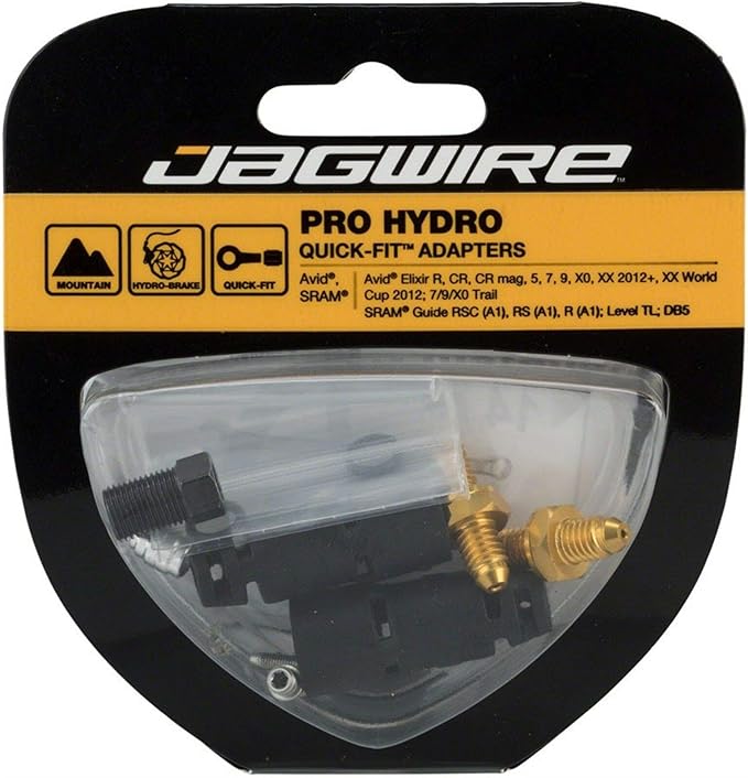 Jagwire - Pro Quick-Fit Adaptors for Hydraulic Disc Brakes | Fits Avid DB5, Elixir,Trail | SRAM DB, Guide, and Level TL