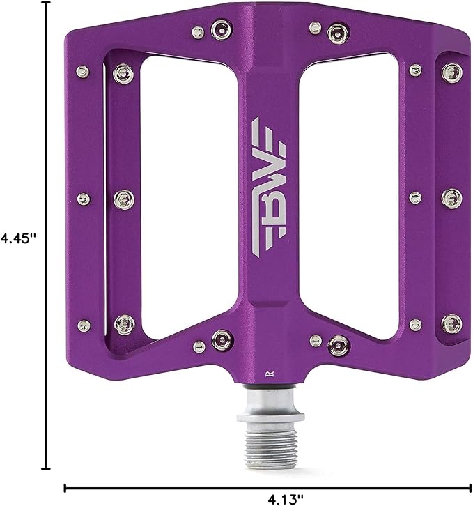 Berm Platform Bike Pedals - Lightweight Aluminum Flat Pedals for MTB and BMX