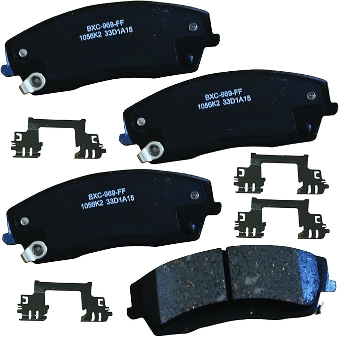 Bendix Premium SBC1056K2 Ceramic Front Brake Pads for Chrysler 300 2010-2005, 300 2015, 300 2019-2017, 300 2023-2021, Dodge Challenger 2017-2014, Challenger 2023-2019, Charger 2023-2015