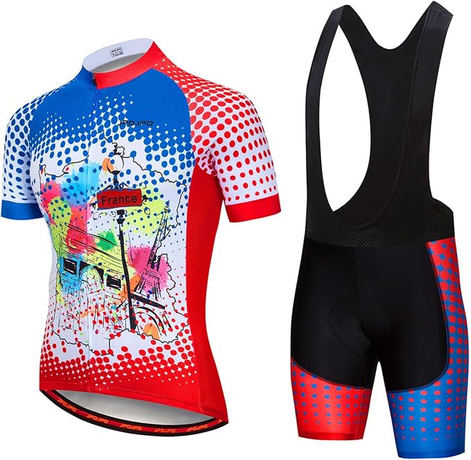 Hotlion Men's Cycling Jersey Set Summer Cycling Clothing Suit Pro Team Bike Clothes Road Biking Outfits Bicycle Kit for Men