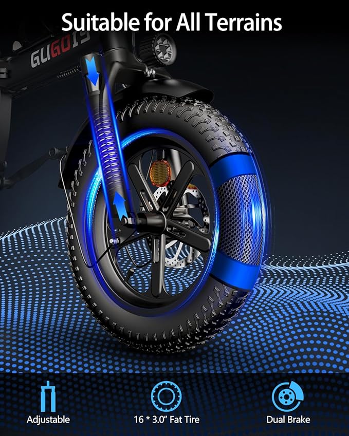 Electric Bike for Adults,750/1000W Motor E-Bike,28/30 MPH,748.8/960 Wh Removable Battery,25-45Miles,16/20in Commuter Ebikes,Full Suspension Electric Bicycles for Adults -2 Seater