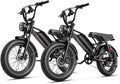 Jasion 3000W/2000W Electric Bike for Adults Teens,Electric Dirt Ebike 80/55 Miles Range,Moped Style E Bike 32/28MPH,20"/16"*4 Fat Tire Off Road Bike with Cruise Control,Dual Suspension E Motorcycle