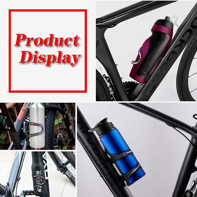 Bike Water Bottle Holder, KABON Lightweight Bicycle Alloy Aluminum Side Load Water Bottle Cage Brackets for Road Mountain Bike Cycling Accessories - Red