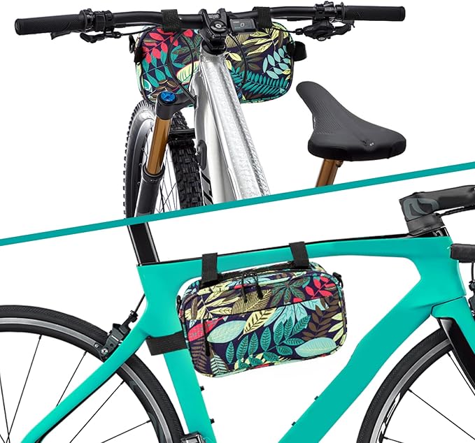 YEEGO DIRECT Handlebar Bag for Bicycles, Bike Bag Multifunctional Water-resistant Scooter Crossbag Handbag Slant Across Front,Bike Frame Accessories (Green)
