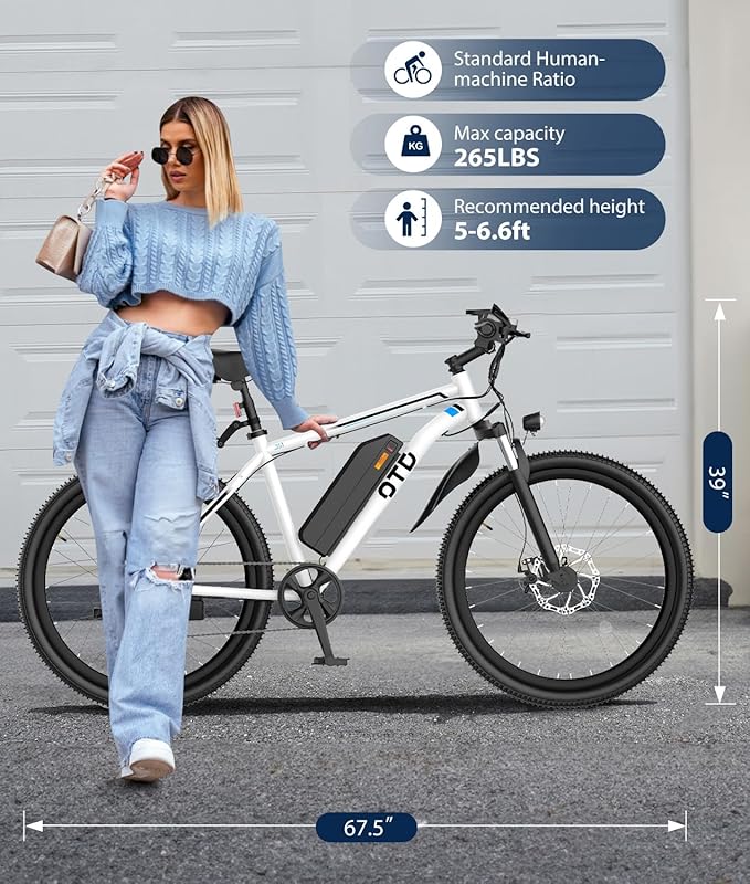 Electric Bike For Adults 1200W Peak Lightweight Mountain Ebikes,28MPH 26"x2.1" Fast Electric Bicycles,90 Miles PAS Long Range,48V 624Wh Removable Battery,7-Speed E-Bicycles with Mobile Phone Holder