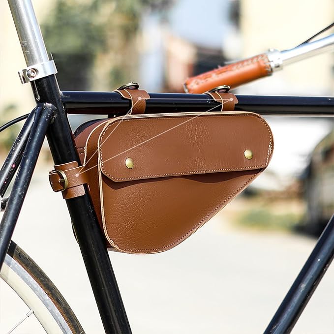 Bikes Triangular Pouches Mountain Bicycles Frame Front Top Tube Bag Pouches Practical Bikes Storage Cycling Part Triangular Pouch Saddles Cycling Storage Bike