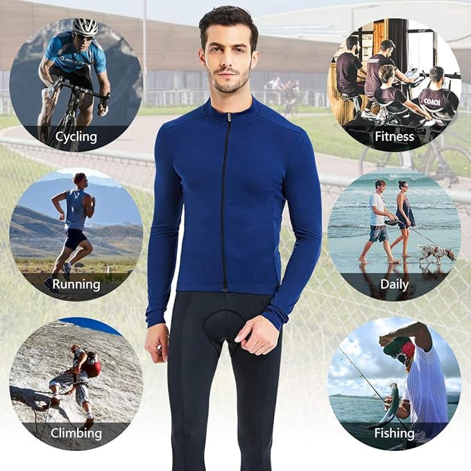 CATENA Men's Cycling Jersey Short Sleeve Shirt Running Top Moisture Wicking Workout Sports T-Shirt