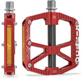 MTB Mountain Bike Pedal Platform Flat Bicycle Pedals Aluminum Alloy Non-Slip 9/16" Metal Bike Pedals with 3 Bearings for Road, BMX