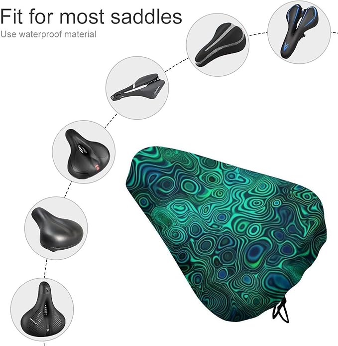 Adjustable Exercise Bike Seat Cover, Soft Cushion Indoor Outdoor Dust Resistant Protection