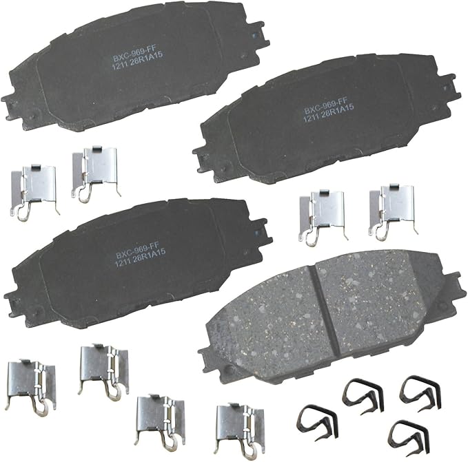 Bendix Premium SBC1211 Ceramic Front Brake Pads for Pontiac Vibe 2010-2009, Scion iM 2016, tC 2016-2011, Toyota Corolla iM 2018-2017, Matrix 2013-2009, Mirai 2020-2016, RAV4 2018-2006