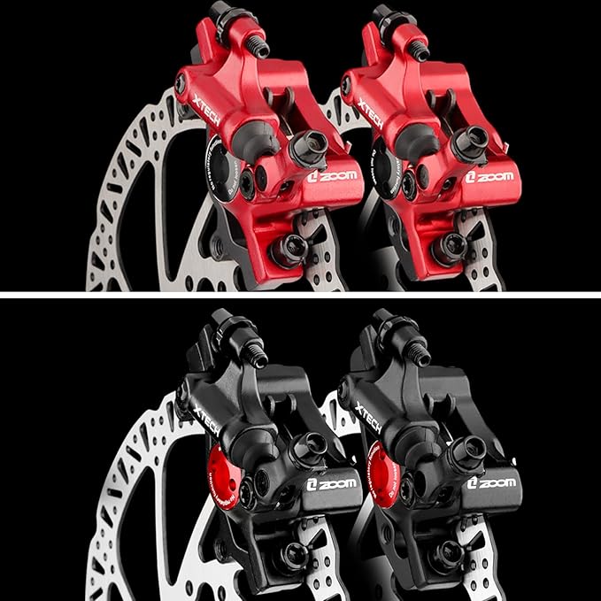 ZOOM Hydraulic Disc Brake Calipers: HB-100 MTB Bike Disc Brakes Front & Rear Caliper Set for Mountain, Road Bicycle and E-Bike