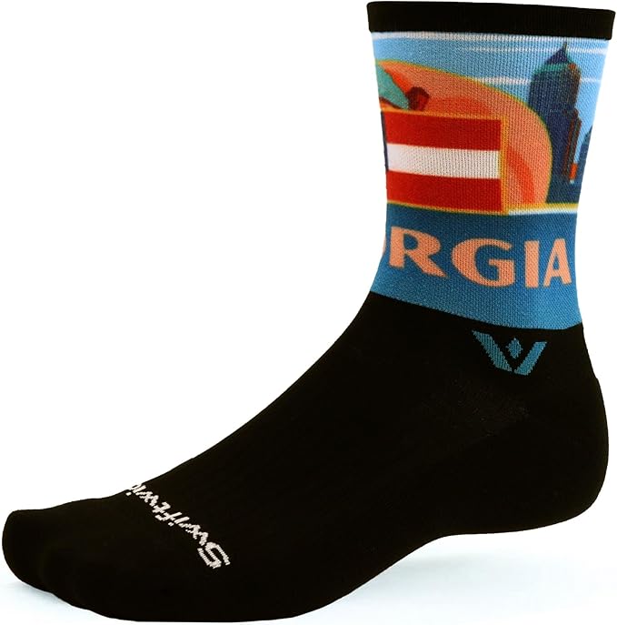 Swiftwick VISION IMPRESSION Crew, National Parks/States Edition, Running, Hiking and Cycling Socks