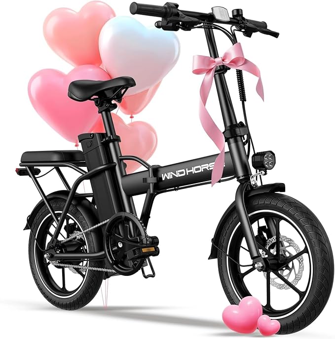 WINDHORSE 16" Folding Electric Bike for Adults, 630W Peak Electric Bicycle, 20MPH, 20-35 Miles Range, 288Wh Removable Battery, UL2849 Certified Commuter Ebike