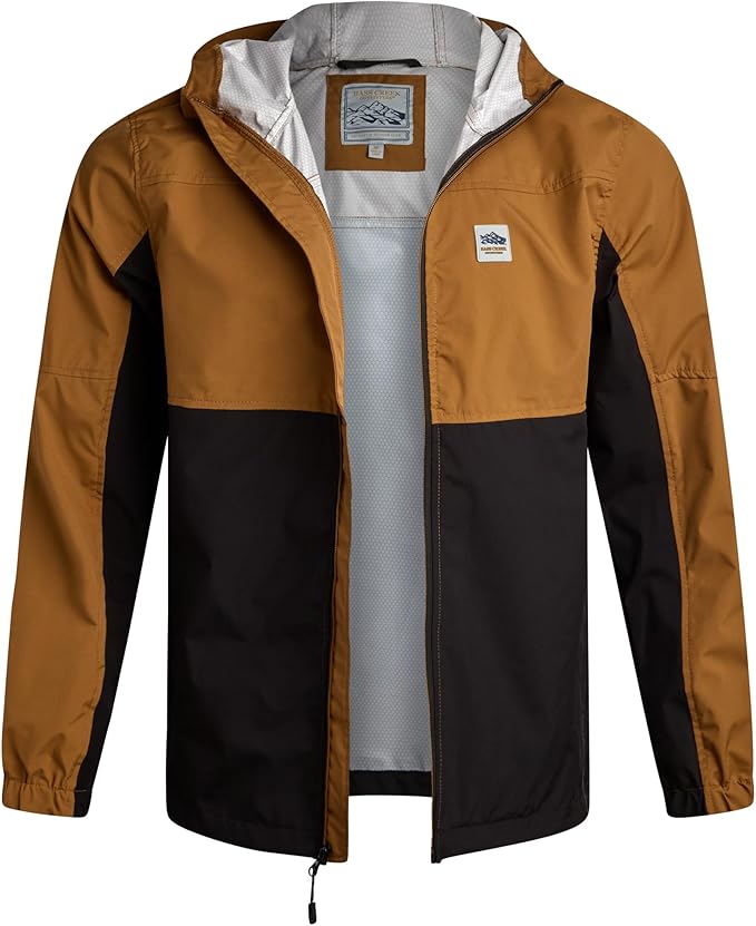 Bass Creek Outfitters Mens Windbreaker - Lightweight Mens Rain Jacket for Running Cycling Hiking with Hood