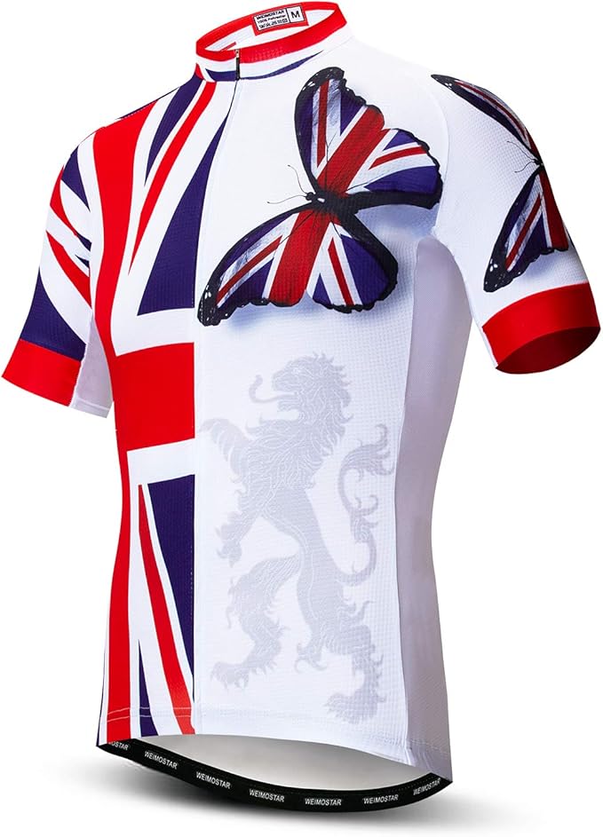 Men's Cycling Jerseys Tops Biking Shirts Short Sleeve Full Zipper Bike Clothing