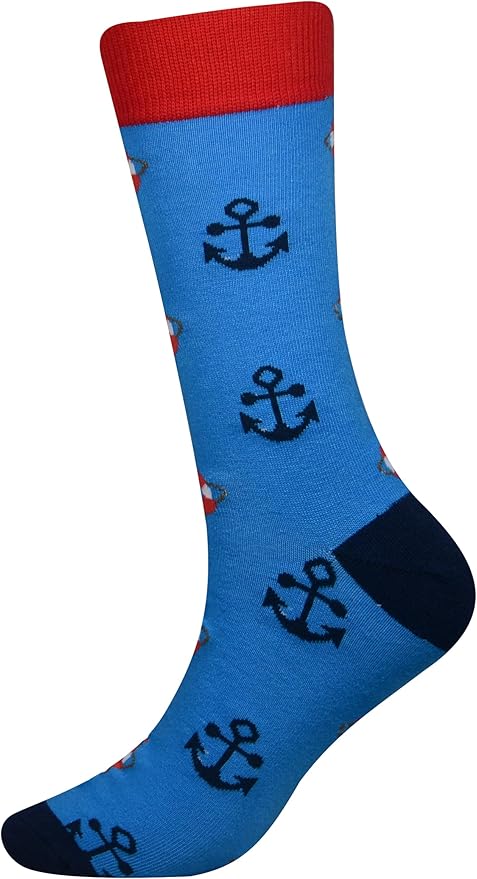 Cansok Men's 2/4 Packs Fun Crazy Novelty Dress Crew Socks