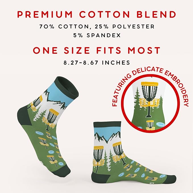 FOURSTUFF Ski, Cycling, Basketball, Golf, Pickleball, Softball, Volleyball, Wrestling, Soccer - Sports Socks for Women Men