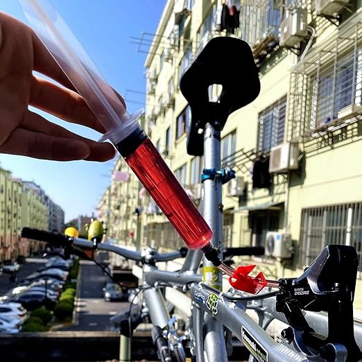 Brake Bleed Kit for Shimano, TEKTRO, Magura, TRP, Hayes, Formula, Giant.Mountain Bike Brake Bleed Kit Includes Transparent Funnel, 120ML Mineral Oil Brake Fluid.