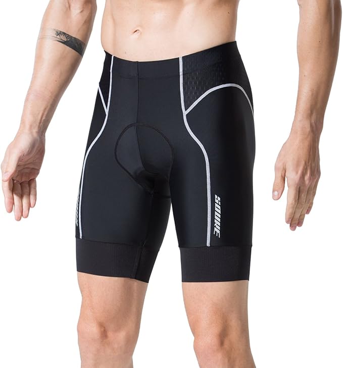Souke Sports Men's Cycling Shorts Padded Bike Half Pants Bicycle Biking Tights