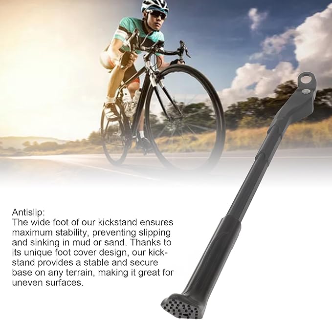 ZJchao Quick Release Bike Kickstand, Adjustable Aluminum Alloy Cycling Support Kick Stand with Wide Foot for 2229 Inch 700C Mountain Road Bike for Axle Frames, Paint Friendly