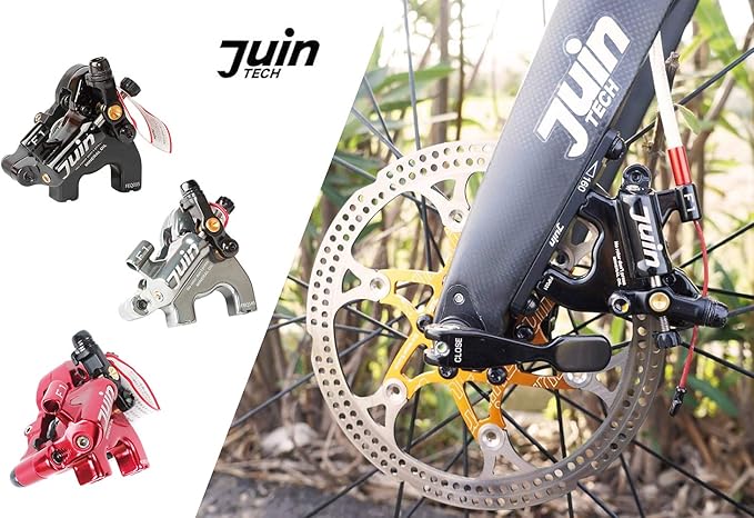 Juin Tech F1 Hybrid Hydraulic Disc Brake Caliper Set - Flat Mount - for Road, Gravel & CX