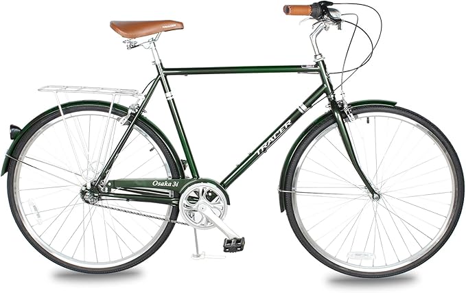 Tracer Osaka Hybrid Bikes, Steel Frame, Shimano Nexus Inter 3/7 Speed, Brown Seat Brown Grips, Road Bike, City Bike, Multiple Colors