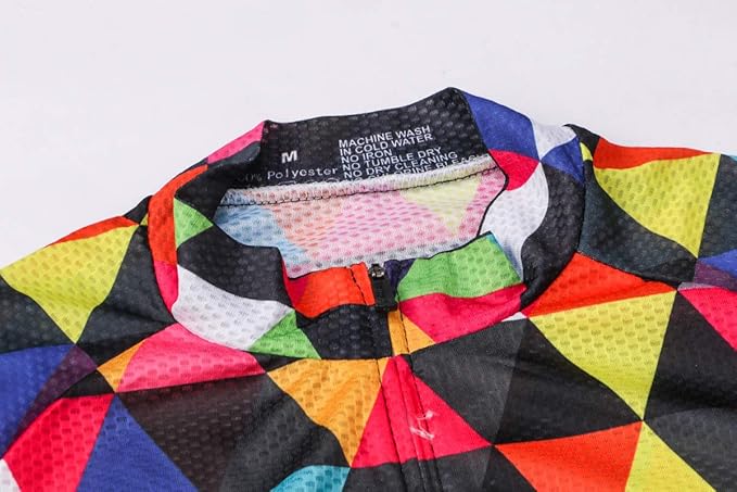 Cycling Jersey Short Sleeve USA Style Bike Tops with Pocket Reflective Stripe