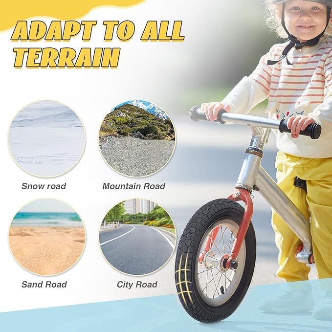 12/16/20x2.125 Bike Tires 1/2 Pack 12/16/20 Inch Kids Folding Replacement Tire/Tube Suitable for Tires 12/20x2.1 12/16/20x2. 125 12/20x2.25, Multiple Colors