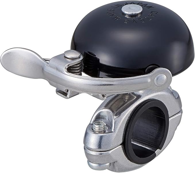 CATEYE OH-2300A Hibiki Bell – Classic Style Brass Bike Bell with Aluminum Bolt-on Design, Fits 22.2 mm or 25.4 mm Handlebars, Road, Hybrid, Touring Style Bicycles